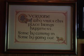 dentro al pub.....messaggio di benvenuto!
